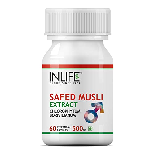 INLIFE Safed Musli Extract, 500mg (60 Vegetarian Capsules) (Pack of 1)