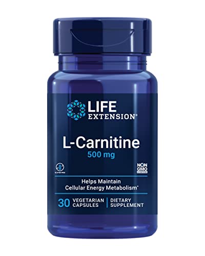 Life Extension L-carnitine 500 Mg Capsules, 30-Count