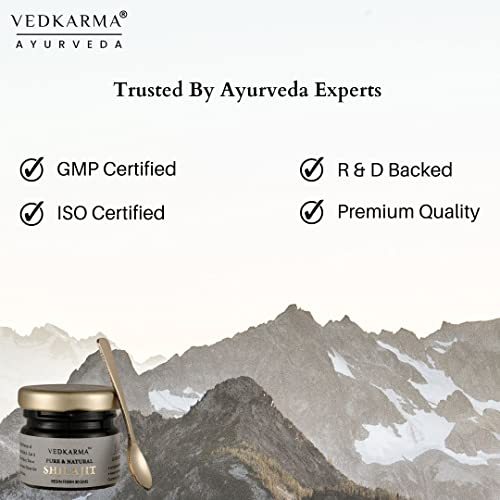 VEDKARMA Pure Himalayan Shilajit Resin Form For Strength, Stamina, Energy & Immunity (Pack Of 1 (30 Gm)