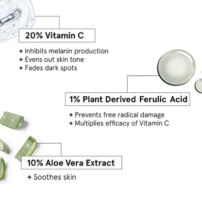 Be Bodywise 20% Vitamin C Serum for Bright & Glowing Skin | 20 ml