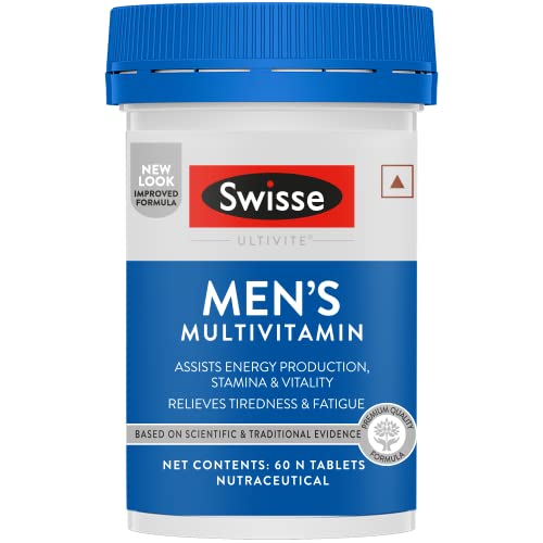 Swisse Men’s Multivitamin - 60 Tabs With 36 Herbs, Vitamins & Minerals