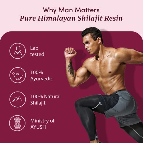 Man Matters 100% Pure Himalayan Shilajit Resin for Men 20g | Boosts Immunity & Strength | No Added Preservatives | 100% Vegetarian