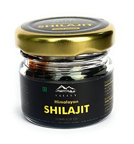 Valley Pure Gold Grade Shilajit for Power, Energy and Stamina -15 Gms