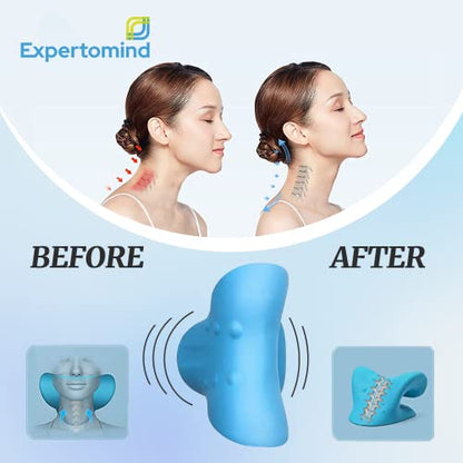 Expertomind Neck Relaxer | Cervical Pillow for Neck & Shoulder Pain | Chiropractic Acupressure Massage