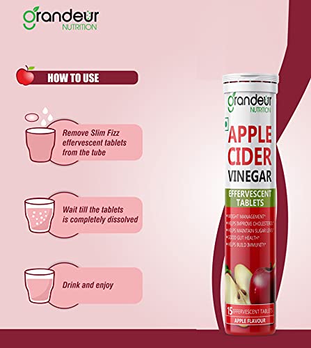 Grandeur Apple Cider Vinegar Tablets, 45 Effervescent Tabs