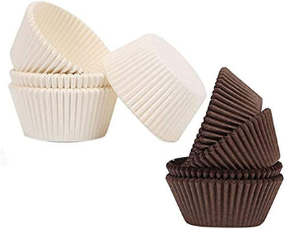 Bakefy®-500 Plain Cup Cupcake Liners -Standard Paper Baking Cups Cupcake Liners Muffin Baking Cupcake Mold to Use for Pans or Carrier or on Stand