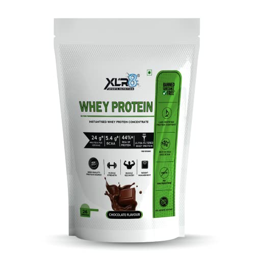 XLR8 Whey Protein with 24 g protein, 5.4 g BCAA - 2 lbs / 907 g (Chocolate Flavour)