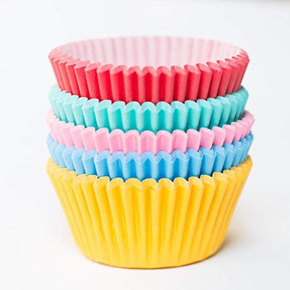 Bakefy®-500 Plain Cup Cupcake Liners -Standard Paper Baking Cups Cupcake Liners Muffin Baking Cupcake Mold to Use for Pans or Carrier or on Stand