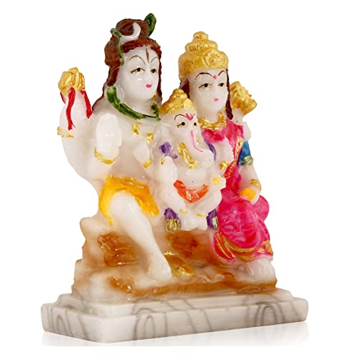 Awesome Craft Lord Shiv Parivar Statue Shiv Parivar Murti Shiv Parvati Ganesh God Shiva Idol | Statue/Showpiece