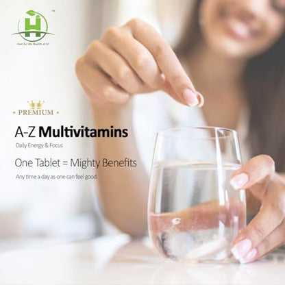 Healthy Nutrition A-Z Multivitamin for Men & Women with 24 Essential Vitamins & Minerals (60 Tablets)