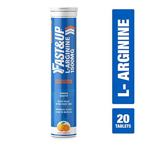 FAST&UP L-Arginine Essentials 1500 mg, Effervescent L-Arginine Supplement, Orange Flavour - 20 Effervescent Tablets