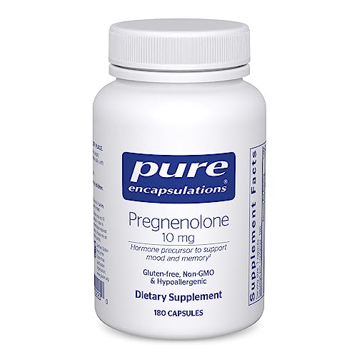 Pure Encapsulations - Pregnenolone 10 mg - Hypoallergenic Supplement - 180 Capsules