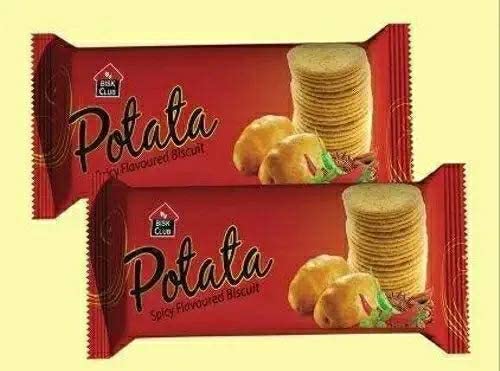 PRAN Potata Spicy flavoured biscuits, 4 x 100g