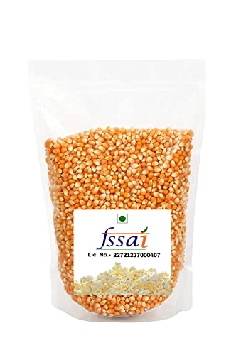 Grow Green Organic Popcorn Seed and Popcorn Kernel | Big Size Unpopped Popcorn | Pack of 500gm