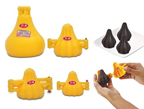 DS Ganpati Modak Plastic Mould 4 Size Combo(Modak Sanchan 1,2,3 + Modak Sancha 125Gm)- Yellow