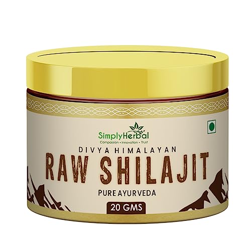 Simply Herbal Natural Divya Himalayan Shilajit/Shilajeet Resin, 20g