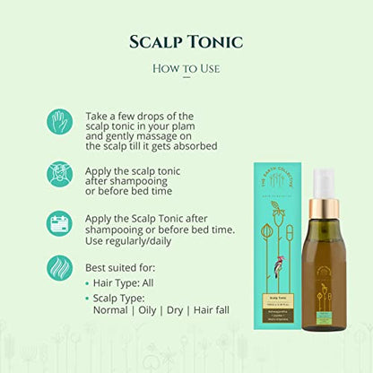 The Earth Collective Scalp Tonic, 100 ML Reduces Hair Fall Sulphate and Paraben Free