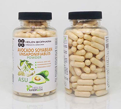 Heilen Biopharm Premium Avocado Soyabean Unsaponifiable Capsule 180 nos,(ASU) - 500 mg X 180 Capsules, 90 Grams