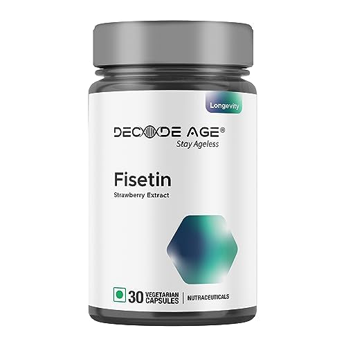 Decode Age 99% Pure Fisetin Supplement |Senolytic Activator 100 Mg|Improves Memory|Pack of 30 Veg Capsules