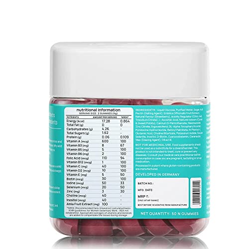 Nyumi Gummies for Hair & Sleep with Biotin, Melatonin, & Multivitamins | Pack of 100 Gummies