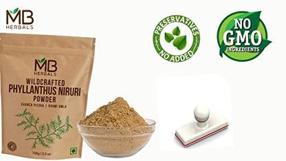 MB Herbals Phyllanthus Niruri Powder 100gram Bhumi Amla Chanca Piedra