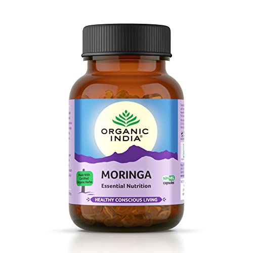 ORGANIC INDIA Moringa Essential Nutrition -Pack of 60 Veg Capsules