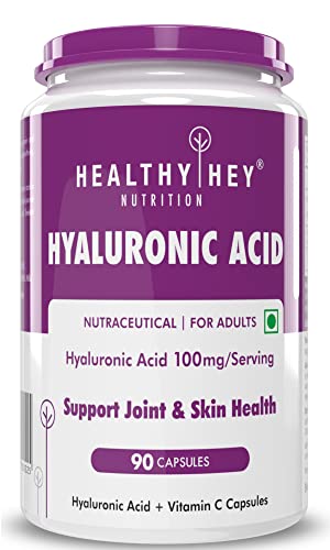 HealthyHey Nutrition Hyaluronic Acid 2X Plus Veg Capsules, 100 mg - 90 Count