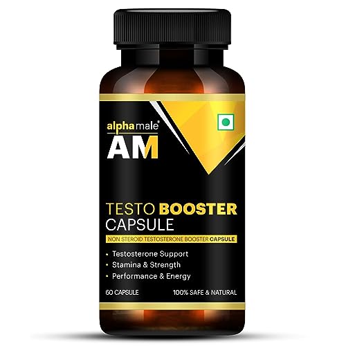 Alpha Male Testo Booster Testosterone Capsule for Men | Boost Up Muscle Power Stamina Strength Endurhru Konchbeej Shatavari 500mg Capsule - 60 Capsule