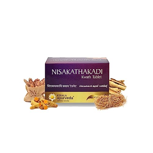 Kerala Ayurveda Nisakathakadi Kwath Tablet 100 Tablets | 100% Ayurvedic| With Haldi, Kathaka, Amla, Usira, Ekanayakam, and Lodhra