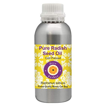 Deve Herbes Pure Radish Seed Oil (Raphanus sativus) Natural Therapeutic Grade Cold Pressed 1250ml