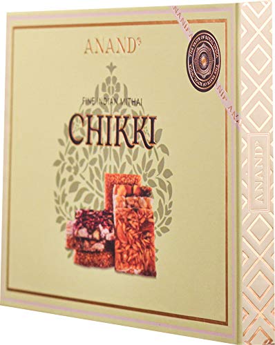Anand Assorted Chikki Box - Dry Fruits, Rose, Cucumber Authentic and Genuine Box, 300g