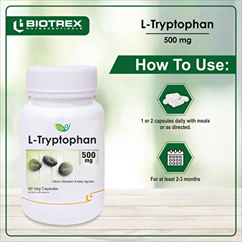 Biotrex Nutraceuticals L-Tryptophan 500mg - 60 Capsules