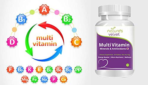 Nature's Velvet Multivitamins,Minerals and Antioxidants For Overall Health 60 Tablets Pack of 1