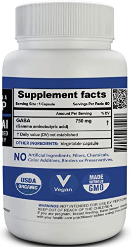 NutriJa GABA 750MG Supplement - 60 Capsules (120 Capsules)