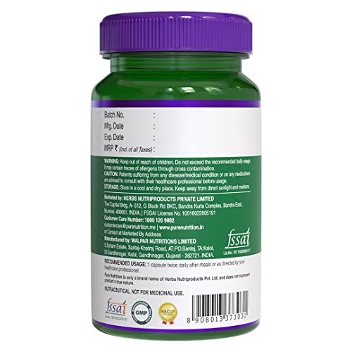 Pure Nutrition Naturals Progut 50 billion CFU with 14 strains of probiotic bacteria l Probiotic caps and Men to Support Gut Health l - 60 veg Capsules