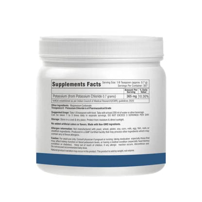 Trexgenics POTASSIUM CHLORIDE POWDER (250 gram / 8.81 Oz) KCL Essential Mineral (Pack of 1)