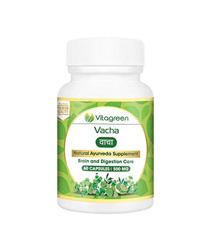 VACHA 500 mg, Pack Of 60 Capsules For Healthy Brain & Sleep, (Pack of 2)