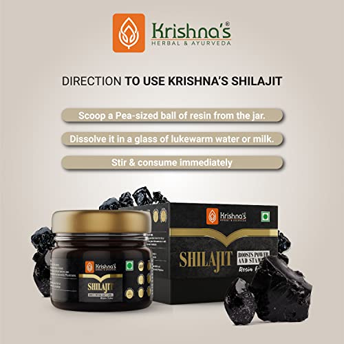 Krishna's pure shilajit/shilajeet -30 g -original resin pack of stamina booster, himalayan sudh shilajit -30 g