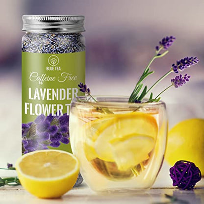 BLUE TEA - Pure Organic Lavender Flower Tea 30g- 30 Cups | Sun Dried Flowers| Used in Iced Tea, Flavored Syrups, Cocktails