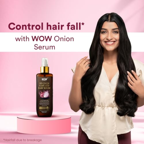 WOW Skin Science Non Sticky Onion Hair Serum For Hair Growth | Frizz Free Smooth Hair| Dry And Dull Hair - 100ml