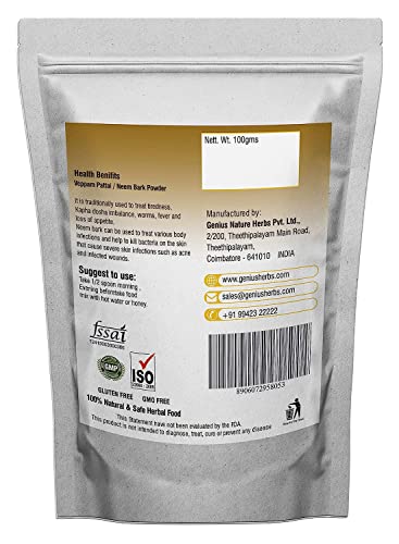 WAY 4 ORGANIC W4O Neem Bark Powder (Veppam Pattai powder) 100 g Pack of 1