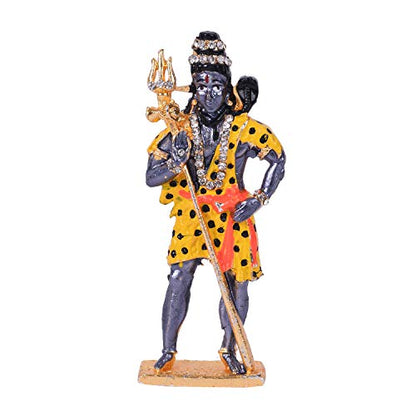 Collectible India Metal Lord Shiva Statue, 10cm x 4cm x 2cm, Multicolour