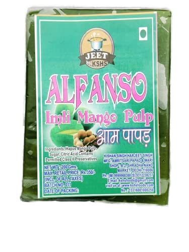 Jeet Alphanso Aam Papad Green Khatta - Pack of 2 - 400 GMS