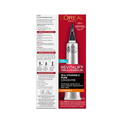 L'Oreal Paris Revitalift Derm Intensives Vitamin C Serum For Radiant & Brighter Skin, Even Skin Tone & Visibly Reduced Wrinkles, 30ml