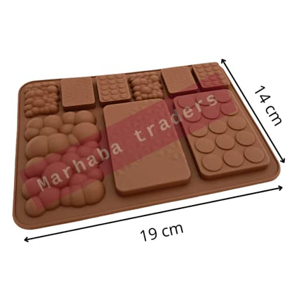 9 Slot Cadbury Chocolate Mould, Shapes: Bubble, Spike Crack and Round Candy Mould