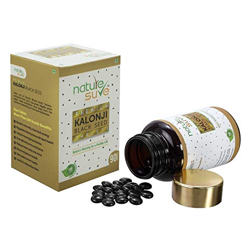 Nature Sure Kalonji Tablets for Men and Women (Extracted from Black Seed/ Nigella sativa) - 1 Pack (90 Tablets)