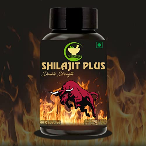 FIJ AYURVEDA Shilajit/Shilajeet Plus Extract Capsule | Premium Shilajit | for Men & Women – 800mg 60 Capsules