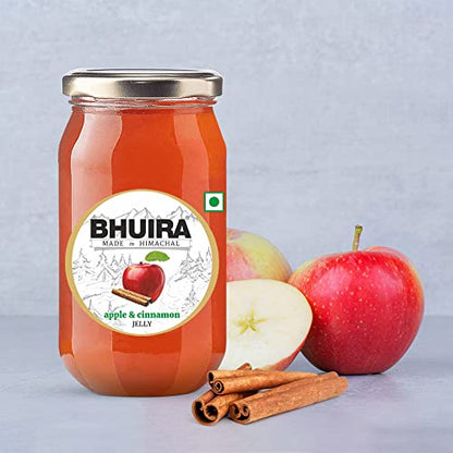 Bhuira|All Natural Apple & Cinnamon Jelly|No Added preservatives|No Artifical Color Added|240 g|Pack of 1
