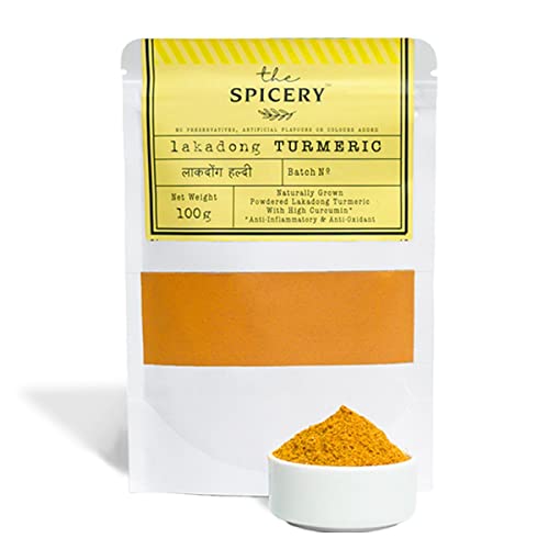 The Spicery - Lakadong Turmeric Powder | High Curcumin (7- 9%) | Haldi Powder | Organically Grown from Farmers of Meghalaya | 100g