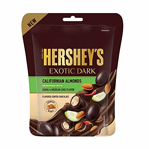 Hershey's Exotic Dark Chocolate- Californian Almond Seasoned with Guava-Mexican Chili Flavor 90g ( Pack of 4)